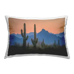 Contrasting Desert Sunset Decorative Printed Throw Pillow Design by Marty Hulsebos, 14 x 7 x 20