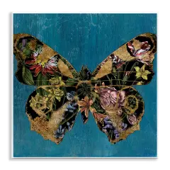 Stupell Industries Vivid Blue with Butterfly Wall Plaque Art Design by Naomi McCavitt