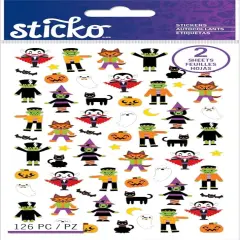 Sticko Tiny Halloween Characters 2pk Flat Stickers