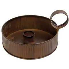 Medium Ribbed Taper Holder Rusty