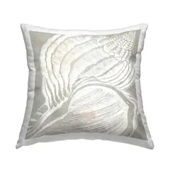 Seashell Duo Closeup Decorative Printed Throw Pillow Design by Carol Robinson, 18 x 7 x 18