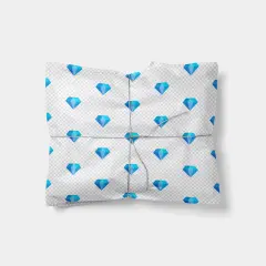 Diamond Gem Emoji Gift Wrap