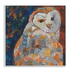 Stupell Industries Collage Patterned Owl Wall Plaque Art Design by VioletDavenport