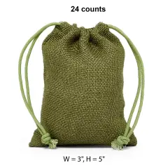 Colored Jute Bag 3" x 5" Bright and Eco-Friendly