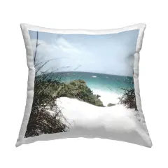 White Sand Beach Design by Noah Bay Throw Pillow 