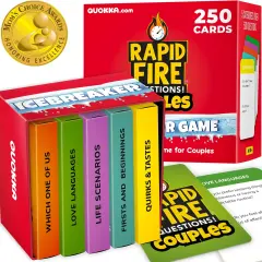 Rapid Fire Conversation Cards Game for Couples I 250 Cards