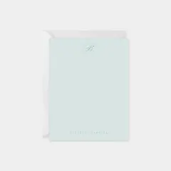 Script Monogram Note Card VII