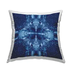 Blue Detailed Symmetry Outdoor Printed Pillow Design by Elspeth Helen Meabank Perkin, 18 x 7 x 18