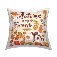 Autumnal Leaf Pattern Design by Diane Labombarbe Throw Pillow 