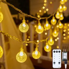 Globe String Lights - Plug in, 33 FT, 100 LED (Warm White)