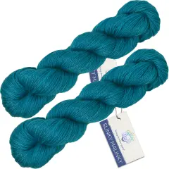 Slinky Malinky Superwash Merino Sock Yarn with Tencel - Silky & Strong. Pacific Northwest Hand Dyed. Fingering Weight #1. Cove 2 pack