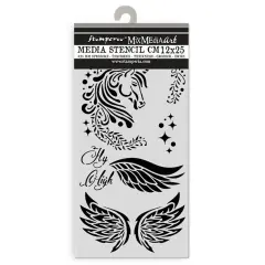 Stamperia Stencil 4.72"X9.84"-Wonderland Unicorn