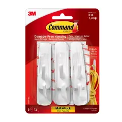 Command&trade; Medium Utility Hooks Multi-Pack, 6 Count