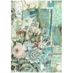 Stamperia Rice Paper Sheet A4-Wonderland Floral Corner