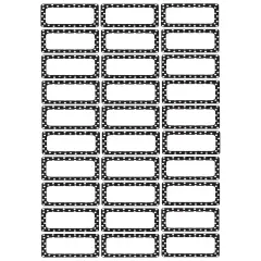 Die-Cut Magnetic Foam Black & White Dots Labels/Nameplates, Pack of 30