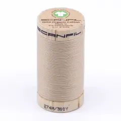 300 Yards Organic Pima Cotton Sewing Thread 30wt Eco Friendly Ivory Cream