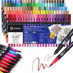 120 Colors Markers for Adult Coloring Books