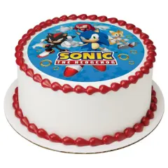 Sonic the Hedgehog&trade; Still Unstoppable Edible Cake Topper Image 7.5in Round