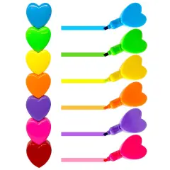 Wrapables Mini Stackable Highlighters, Cute Multi-color Markers, Hearts