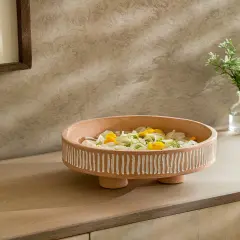 Hruby Eco-Friendly Decorative Coral Bowl &ndash; 9x9x5.75 inches &ndash; Sustainable & Stylish D&eacute;cor-9.7X9.7X5.7"