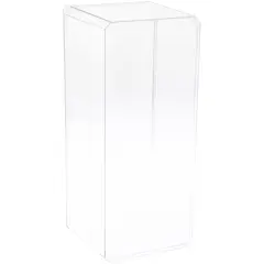 Pioneer Plastics 355CD Clear Plastic Beveled Edge Display Case (Mirrored), 5" W x 5.5" D x 13" H (Mailer Box)