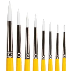 KINGART&reg; White Nylon 7950 Round Set, 8 pc