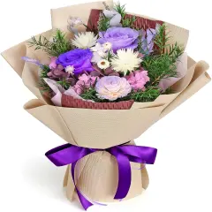 Preserved Flowers Bouquet (Purple)