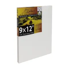 Jerry's Artarama Da Vinci Dual Sided Pro Panel Board - 2-Pack, 9x12" 6mm Deep Panels for Painting - Archival, Acid-Free Art Supplies - Ultra-Smooth & Medium Textured Paint Surfaces