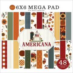 Carta Bella Double-Sided Cardmakers Mega Paper Pad 6"X6"-Americana
