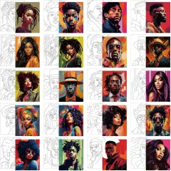 20 Pcs Stretched Pre Drawn Canvas - 8 x 10'' (Cool)