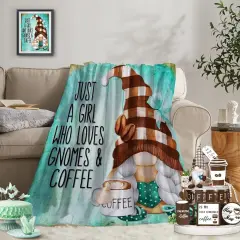 Coffee Gnome Blanket 50x60 Inches
