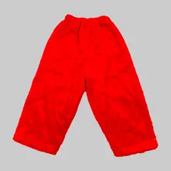Deluxe Professional Santa Pants in Red Pile Plush with Elastic Waist and Side Pockets
