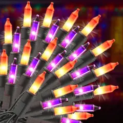 21FT Halloween Purple and Orange String Lights