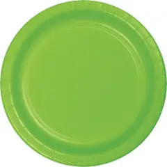 240 pc Bulk Fresh Lime Paper 6.75 inch Dessert Plates