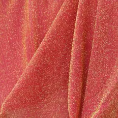 1 yard Fuchsia or Gold Metallic Sparkle Knit Fabric 58/60" Wide Lightweight Stretch Fabric