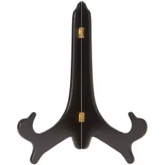 Bard's Hinged Black MDF Wood Plate Stand, 14" H x 11" W x 8" D (For 13" to 17" Plates)