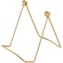 Bard's Folding Gold-toned Wire Easel Stand, 4" H x 4" W x 4.75" D