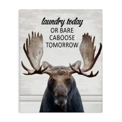 Stupell Industries Laundry Today Bare Caboose Tomorrow Canvas Design by Lettered and Lined