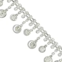 5 Yards of Narketa 1 1/4" Rhinestone Dangle Trim | 5 yard cut