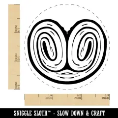 Palmier Palmera French Pastry Cookie Self-Inking Rubber Stamp Crafting Planners Red