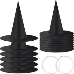 14 Pack Halloween Hanging Witch Hats