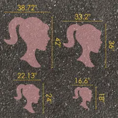 Doll Head Parking Space Stencil | High School Senior Parking Spot Stencil | Reusable Stencil | Stencil Ease |