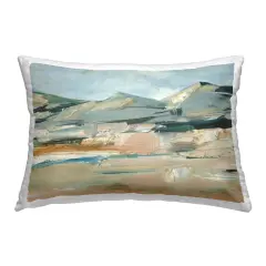 Neutral Hued Mountains Decorative Printed Throw Pillow Design by Ethan Harper, 14 x 7 x 20