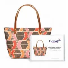 Crosscut Sewing Co.&reg; Market Tote Bag Sewing Project Kit for Beginners with Fabric, Instructions and Video Yucatan