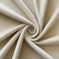 1 Yard Velvet Upholstery Fabric Soft 100% Polyester for Curtains Drapes Bedding & D&eacute;cor Ivory