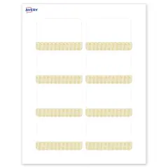 Avery Printable Rectangle Adhesive Name Badges, Pre-Printed Gold Lace Trim Pattern, Matte White, 2-1/3" x 3-3/8", Laser & Inkjet Compatible, 80 Total, Great for Branding, Marketing, and Events