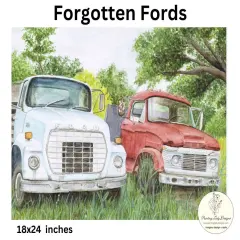 Forgotten Fords.... Paper for Decoupage Crafting and Multi Media Art (Medium 18x24 inches)