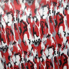 1 Yard Red Camouflage Stretch Fabric for Activewear Swimwear Costumes and Dance Apparel 58/60" Width