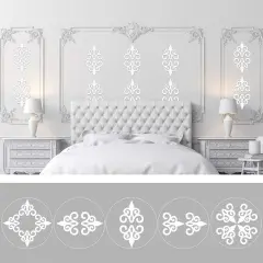 32 Pcs Acrylic Mirror Wall Stickers Home Decor Mirror Decals Silver Mirror Wall