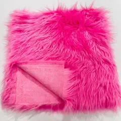 1 Yard Shaggy Vegan Faux Fox Fur Fabric for Crafting Decor and Costumes Bubble Gum